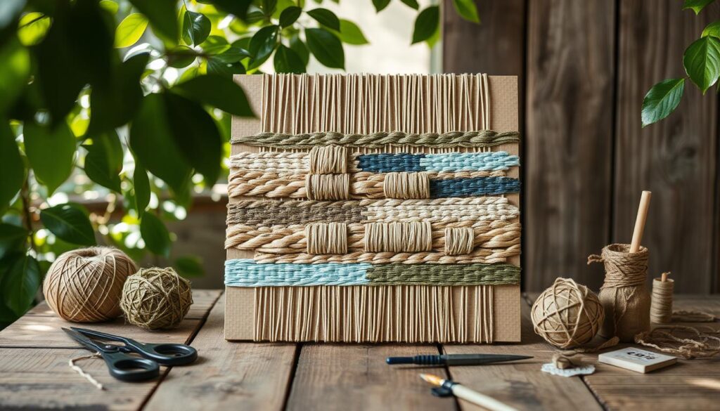 Cardboard weaving projects